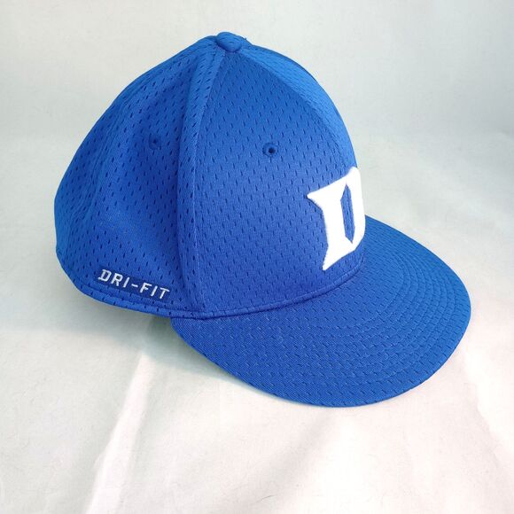 Nike True Dri Fit Duke University Lacrosse Blue Fitted Embroidered Hat - Picture 3 of 7